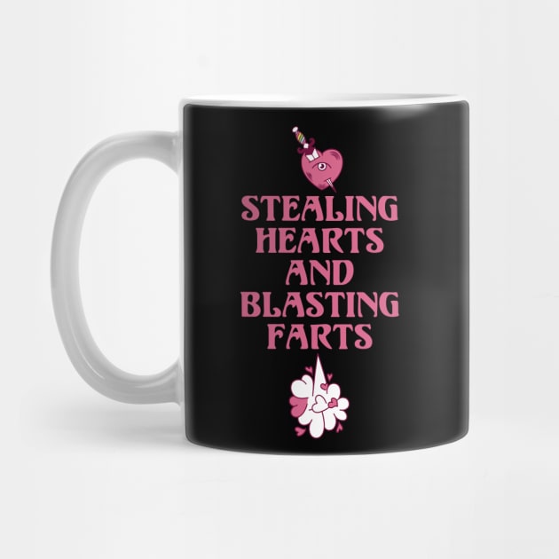 Stealing Hearts and Blasting Farts Unicorn Rainbow Magic by deificusArt